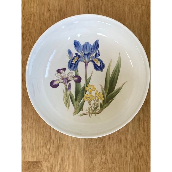 VTG Noritake Casual Gourmet Garden Large Serving+Mixing Bowl Iris Floral 7940/5 - Picture 2 of 12